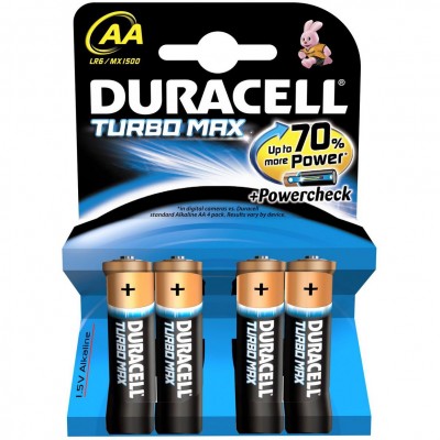 duracell turbo AA alkalin kalem pil  4lü paket