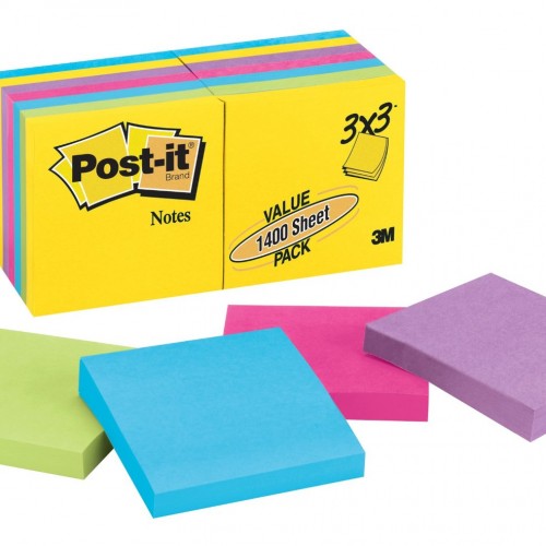 post-it kare yapışkanlı not kağıdı 3x3